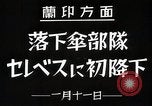 Standbild japanische Streitkräfte Angriff in Niederländisch Ostindien Celebes, 1942, aus Sekunde 8 historischem Filmmaterial Videoclip 65675024828