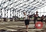 Image of steel shell of hangar Japan, 1945, second 16 stock footage video 65675024855