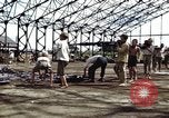 Image of steel shell of hangar Japan, 1945, second 20 stock footage video 65675024855