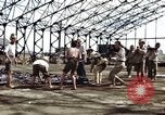 Image of steel shell of hangar Japan, 1945, second 23 stock footage video 65675024855