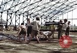 Image of steel shell of hangar Japan, 1945, second 26 stock footage video 65675024855