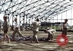 Image of steel shell of hangar Japan, 1945, second 30 stock footage video 65675024855