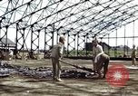 Image of steel shell of hangar Japan, 1945, second 33 stock footage video 65675024855