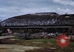 Image of steel shell of hangar Japan, 1945, second 42 stock footage video 65675024855