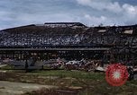 Image of steel shell of hangar Japan, 1945, second 44 stock footage video 65675024855