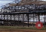 Image of steel shell of hangar Japan, 1945, second 51 stock footage video 65675024855