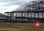 Image of steel shell of hangar Japan, 1945, second 57 stock footage video 65675024855