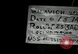 Immagine di USS Mississippi Okinawa isole Ryukyu, 1945, secondo 8 filmato di repertorio 65675024956