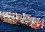 Image of U.S. wounded transported by boat from Okinawa battlefield Pacific Ocean, 1945, second 4 stock footage video 65675024978