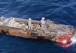 Image of U.S. wounded transported by boat from Okinawa battlefield Pacific Ocean, 1945, second 5 stock footage video 65675024978