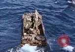Image of U.S. wounded transported by boat from Okinawa battlefield Pacific Ocean, 1945, second 16 stock footage video 65675024978
