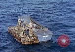 Image of U.S. wounded transported by boat from Okinawa battlefield Pacific Ocean, 1945, second 50 stock footage video 65675024978