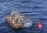 Image of U.S. wounded transported by boat from Okinawa battlefield Pacific Ocean, 1945, second 56 stock footage video 65675024978