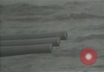 Standbild American naval Bombardierung Peleliu Palau, 1944, aus Sekunde 39 historischem Filmmaterial Videoclip 65675024982