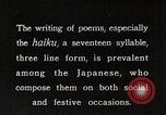 Image of Poet Composing Haiku Poem Japan, 1935, second 4 stock footage video 65675025125