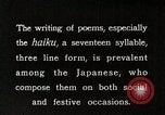 Image of Poet Composing Haiku Poem Japan, 1935, second 7 stock footage video 65675025125