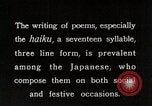 Image of Poet Composing Haiku Poem Japan, 1935, second 8 stock footage video 65675025125