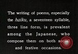 Image of Poet Composing Haiku Poem Japan, 1935, second 9 stock footage video 65675025125