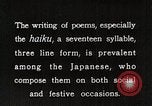 Image of Poet Composing Haiku Poem Japan, 1935, second 10 stock footage video 65675025125