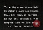 Image of Poet Composing Haiku Poem Japan, 1935, second 11 stock footage video 65675025125