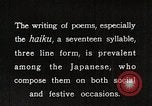 Image of Poet Composing Haiku Poem Japan, 1935, second 12 stock footage video 65675025125