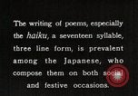 Image of Poet Composing Haiku Poem Japan, 1935, second 13 stock footage video 65675025125