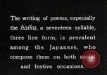 Image of Poet Composing Haiku Poem Japan, 1935, second 14 stock footage video 65675025125