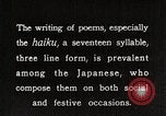 Image of Poet Composing Haiku Poem Japan, 1935, second 17 stock footage video 65675025125