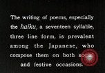 Image of Poet Composing Haiku Poem Japan, 1935, second 21 stock footage video 65675025125