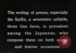 Image of Poet Composing Haiku Poem Japan, 1935, second 22 stock footage video 65675025125