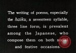 Image of Poet Composing Haiku Poem Japan, 1935, second 23 stock footage video 65675025125