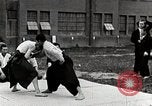 Image of Martial Art Training in Hirosaki Boys' School Honshu Japan, 1935, second 10 stock footage video 65675025142