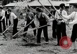 Image of Students Cleaning Ground Honshu Japan, 1935, second 32 stock footage video 65675025145
