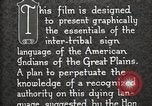 Standbild Native American Indian Council Meeting mit Zeichensprache Fort Browning Montana USA, 1930, aus Sekunde 42 historischem Filmmaterial Videoclip 65675025291