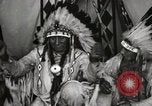 Image of Native American Indian Chief Deer Nose introduces himself Fort Browning Montana USA, 1930, second 16 stock footage video 65675025298