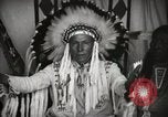 Image of Native American Indian Chief Foolish Woman introduces himself Fort Browning Montana USA, 1930, second 8 stock footage video 65675025300