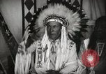 Image of Native American Indian Chief Foolish Woman introduces himself Fort Browning Montana USA, 1930, second 10 stock footage video 65675025300