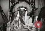 Image of Native American Indian Chief Foolish Woman introduces himself Fort Browning Montana USA, 1930, second 12 stock footage video 65675025300