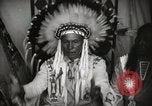 Image of Native American Indian Chief Foolish Woman introduces himself Fort Browning Montana USA, 1930, second 13 stock footage video 65675025300