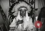 Image of Native American Indian Chief Foolish Woman introduces himself Fort Browning Montana USA, 1930, second 16 stock footage video 65675025300
