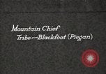 Image of Blackfoot Native American Indian Chief Mountain Chief Fort Browning Montana USA, 1930, second 1 stock footage video 65675025303