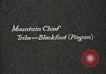 Image of Blackfoot Native American Indian Chief Mountain Chief Fort Browning Montana USA, 1930, second 6 stock footage video 65675025303