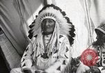 Image of Blackfoot Native American Indian Chief Mountain Chief Fort Browning Montana USA, 1930, second 7 stock footage video 65675025303