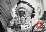 Image of Blackfoot Native American Indian Chief Mountain Chief Fort Browning Montana USA, 1930, second 11 stock footage video 65675025303