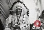Image of Blackfoot Native American Indian Chief Mountain Chief Fort Browning Montana USA, 1930, second 15 stock footage video 65675025303