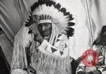 Image of Blackfoot Native American Indian Chief Mountain Chief Fort Browning Montana USA, 1930, second 16 stock footage video 65675025303