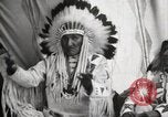 Image of Blackfoot Native American Indian Chief Mountain Chief Fort Browning Montana USA, 1930, second 17 stock footage video 65675025303