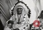 Image of Blackfoot Native American Indian Chief Mountain Chief Fort Browning Montana USA, 1930, second 18 stock footage video 65675025303