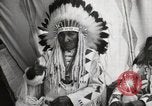 Image of Blackfoot Native American Indian Chief Mountain Chief Fort Browning Montana USA, 1930, second 19 stock footage video 65675025303