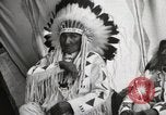 Image of Blackfoot Native American Indian Chief Mountain Chief Fort Browning Montana USA, 1930, second 20 stock footage video 65675025303